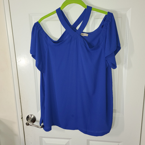 EuC Ann Taylor Loft cold shoulder shirt